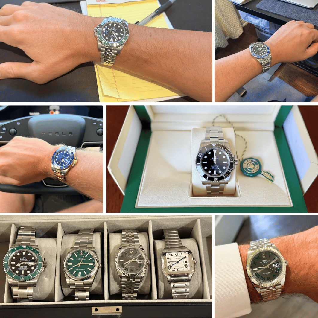 Davinth watches photographed on the wrist and in presentation boxes
