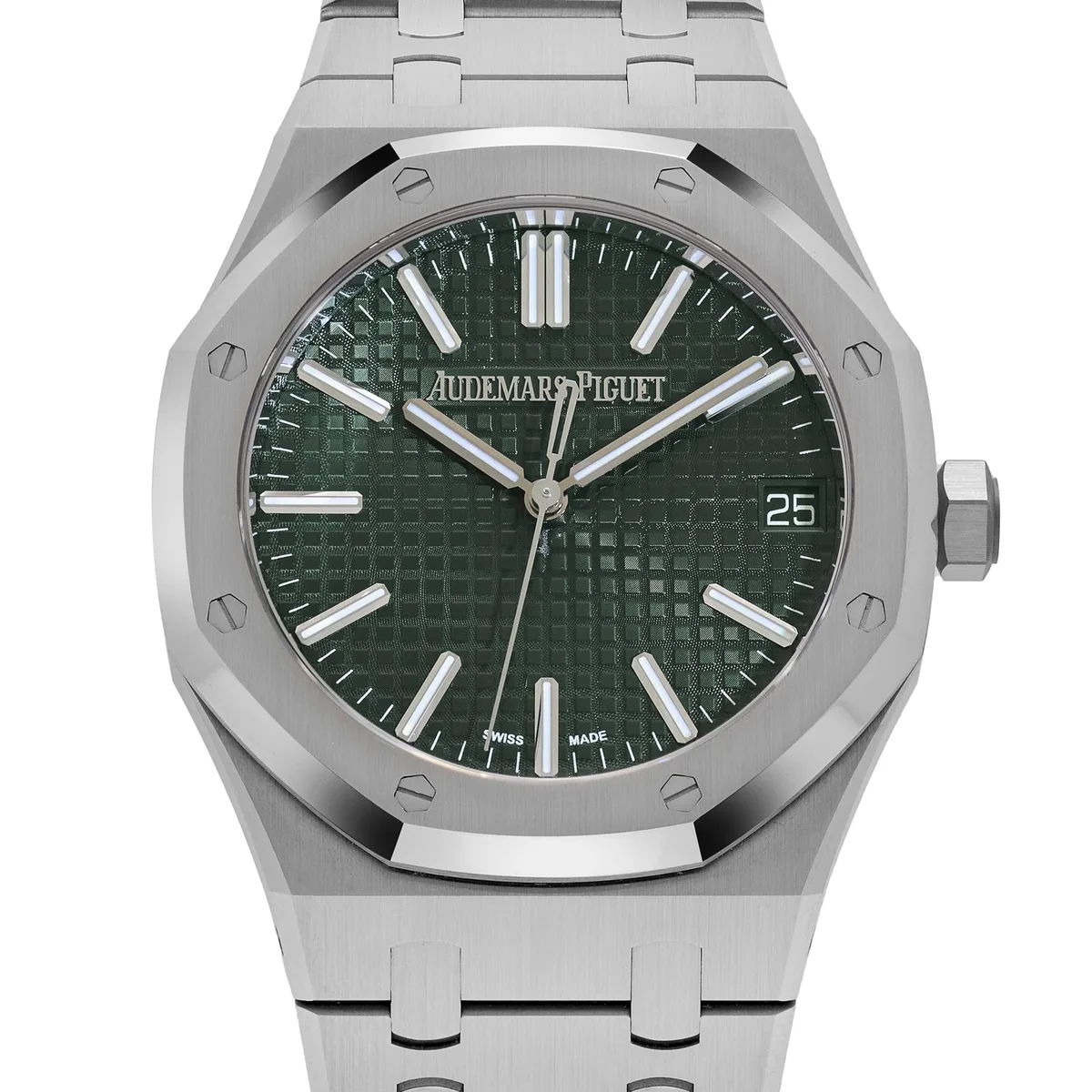 Audemars Piguet Royal Oak 3285 V3 – Swiss Super Clone 15510ST.OO.1320ST.09 Stainless Steel Green Dial (2025) — photo 4 of 11