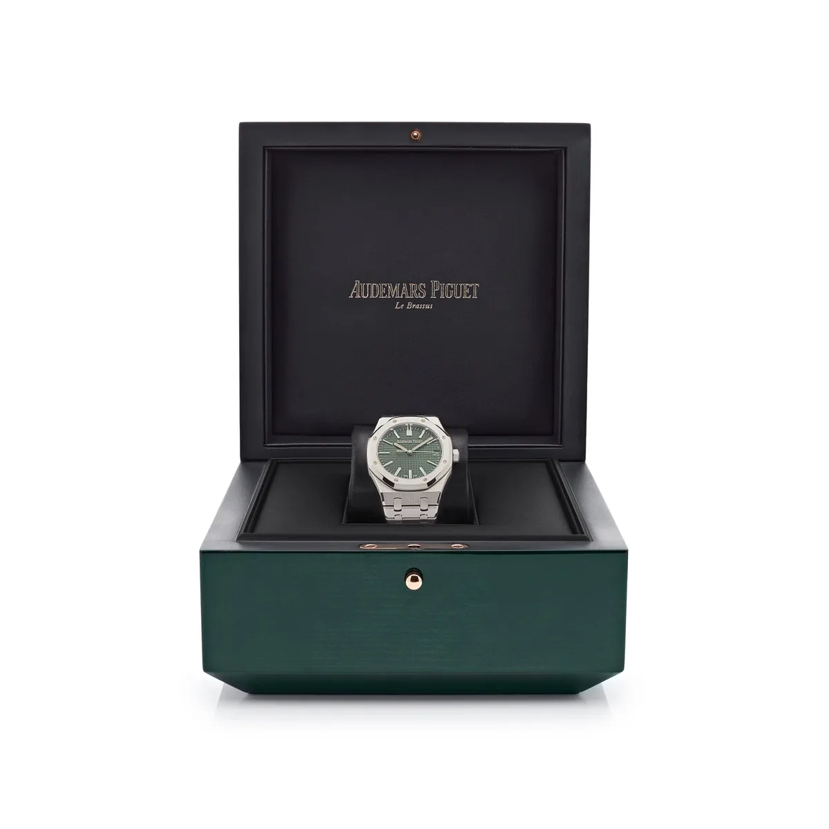 Audemars Piguet Royal Oak 3285 V3 – Swiss Super Clone 15510ST.OO.1320ST.09 Stainless Steel Green Dial (2025) — photo 9 of 11