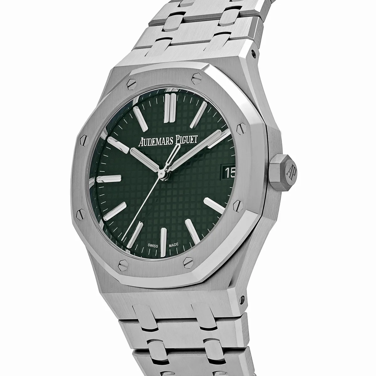 Audemars Piguet Royal Oak 3285 V3 – Swiss Super Clone 15510ST.OO.1320ST.09 Stainless Steel Green Dial (2025) — photo 5 of 11