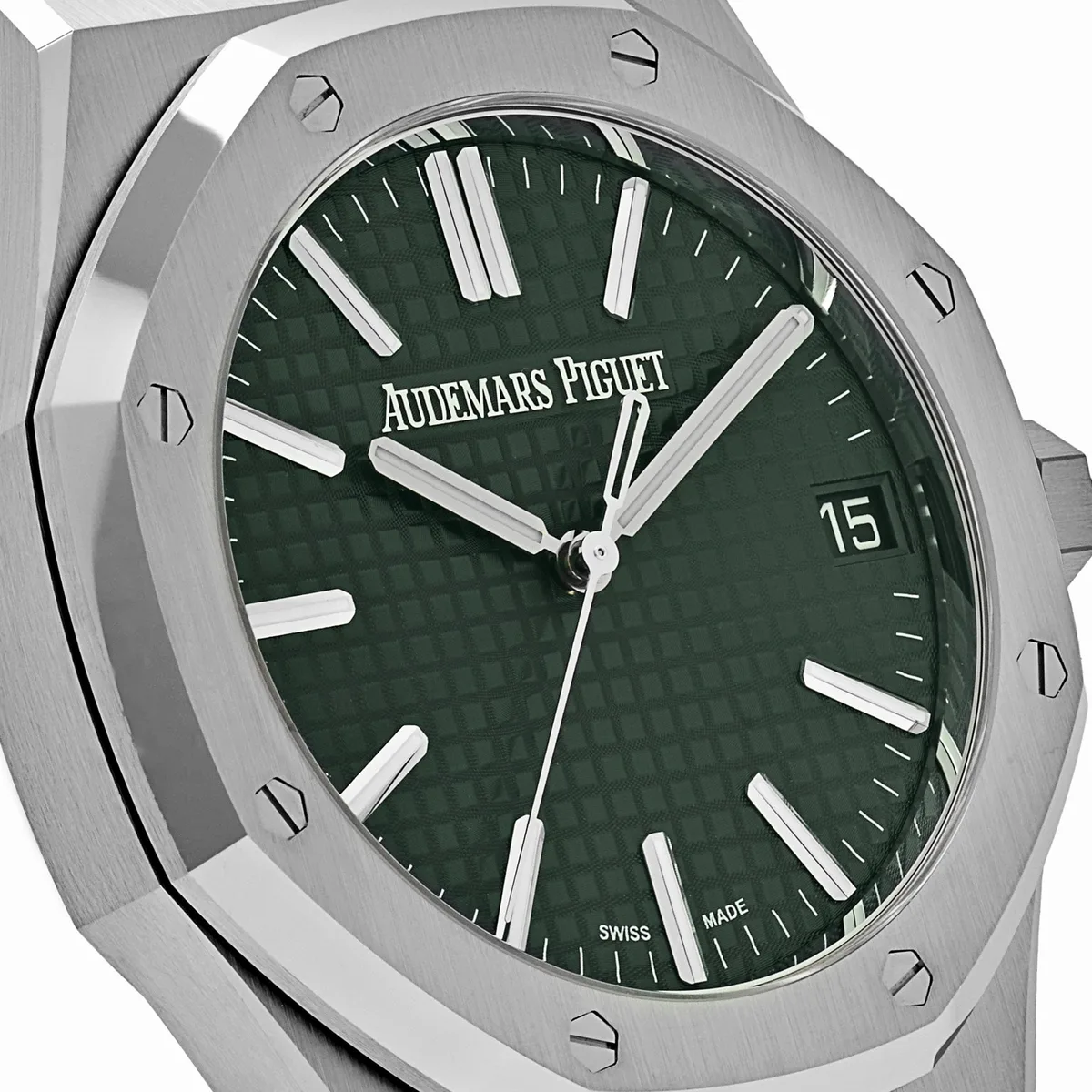 Audemars Piguet Royal Oak 3285 V3 – Swiss Super Clone 15510ST.OO.1320ST.09 Stainless Steel Green Dial (2025) — photo 7 of 11