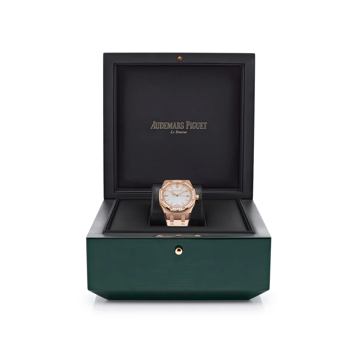 Audemars Piguet Royal Oak 77451OR.ZZ.1361OR.03 'Ladies' Rose Gold Silver Dial Diamond Bezel — photo 7 of 9
