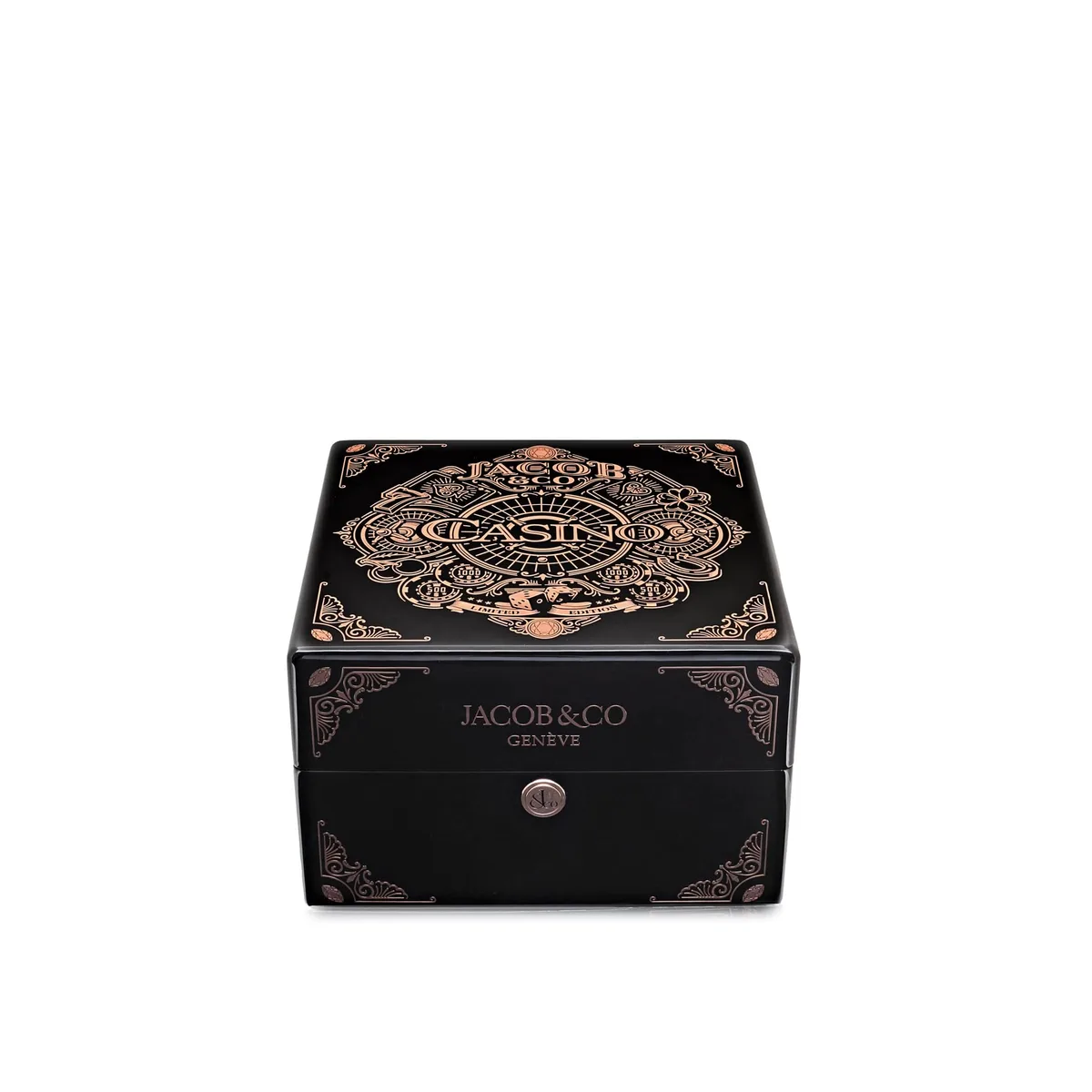 Jacob & Co. 'The Casino Tourbillon' CA100.40.AA.AA.ABALA Rose Gold Black Onyx Dial Limited Edition — photo 9 of 9