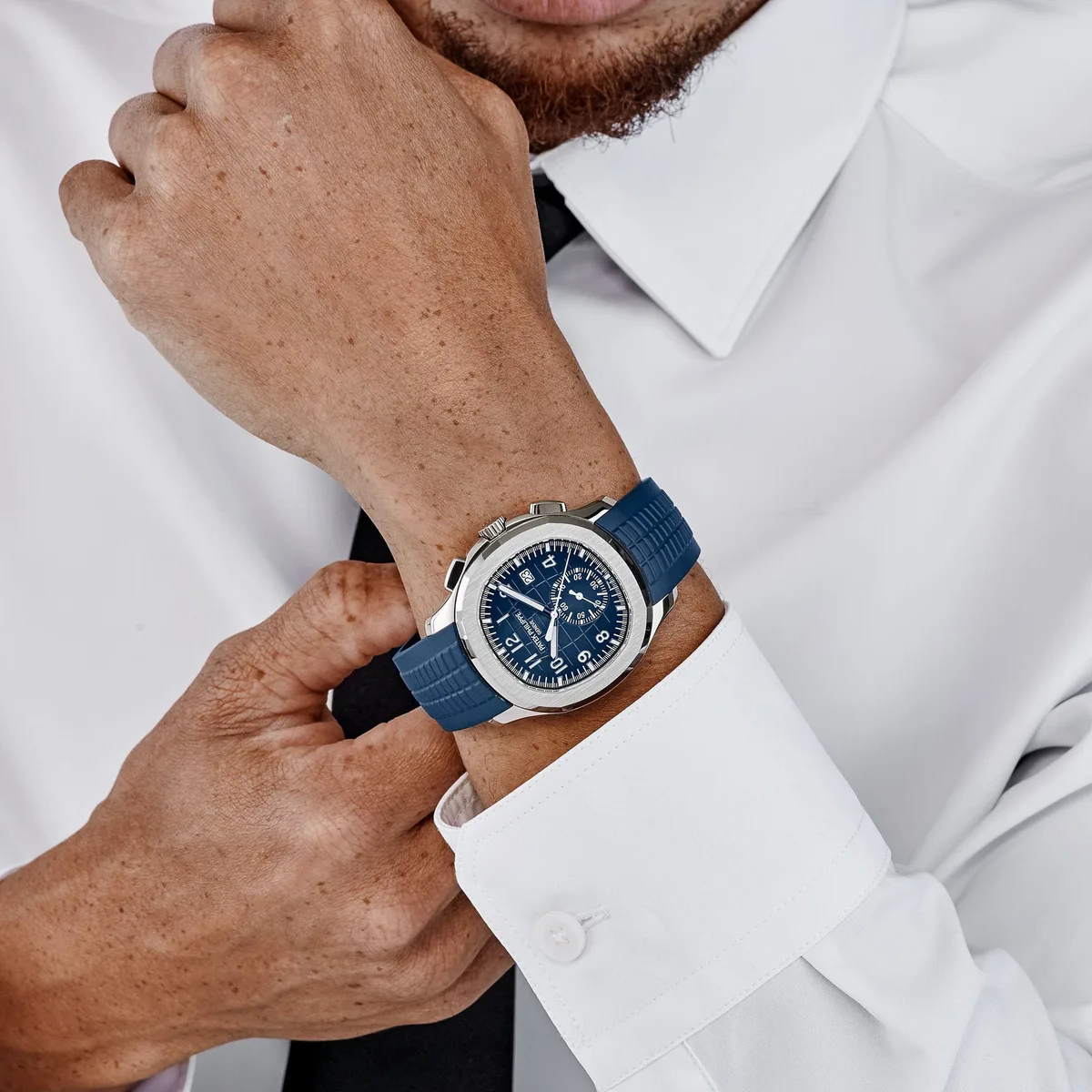 Patek Philippe Aquanaut 3285 V3 – Swiss Super Clone 5968G-001 White Gold Blue Dial (2025) — photo 3 of 8
