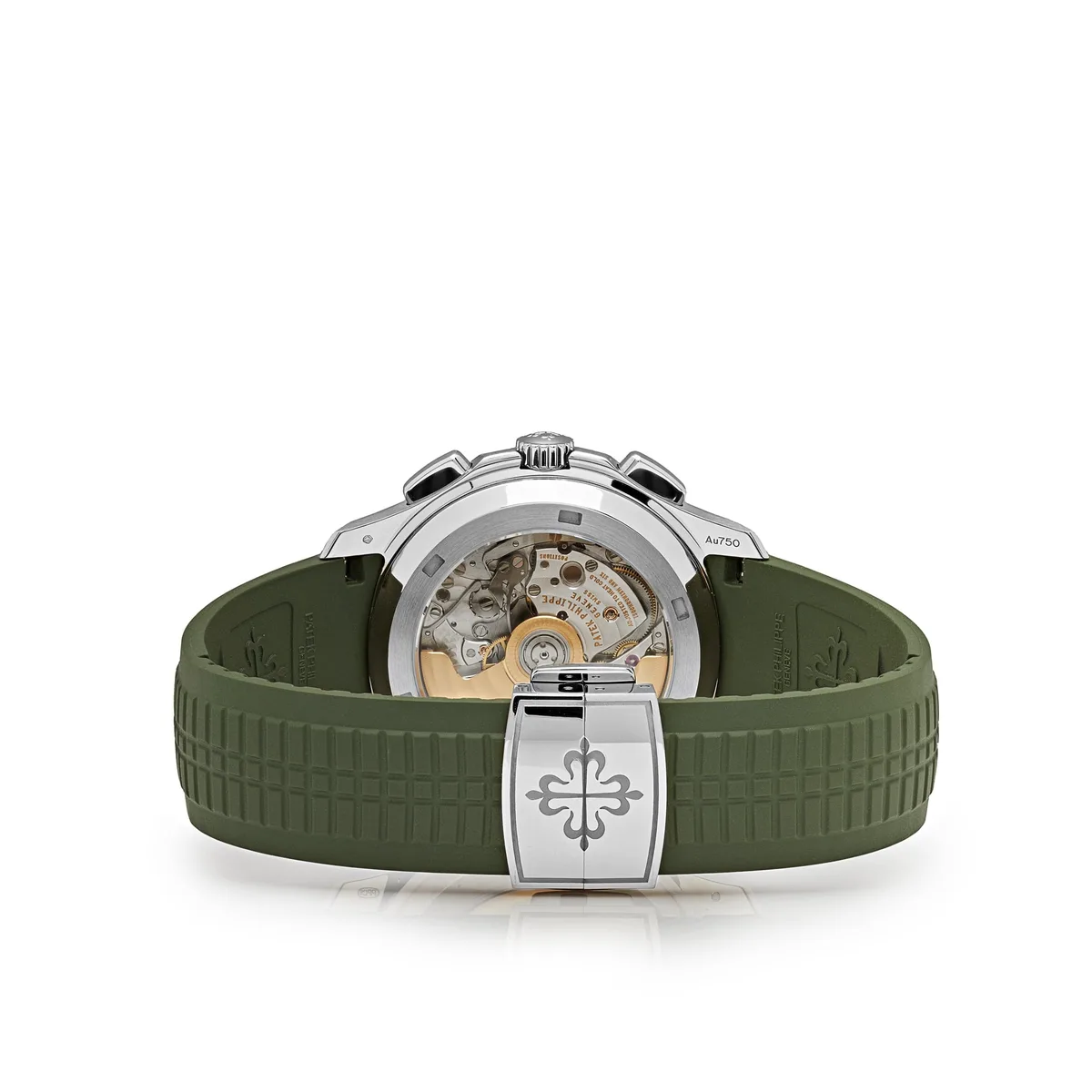 Patek Philippe Aquanaut 3285 V3 – Swiss Super Clone 5968G-010 Chronograph White Gold Khaki Green Dial (2023) — photo 6 of 9