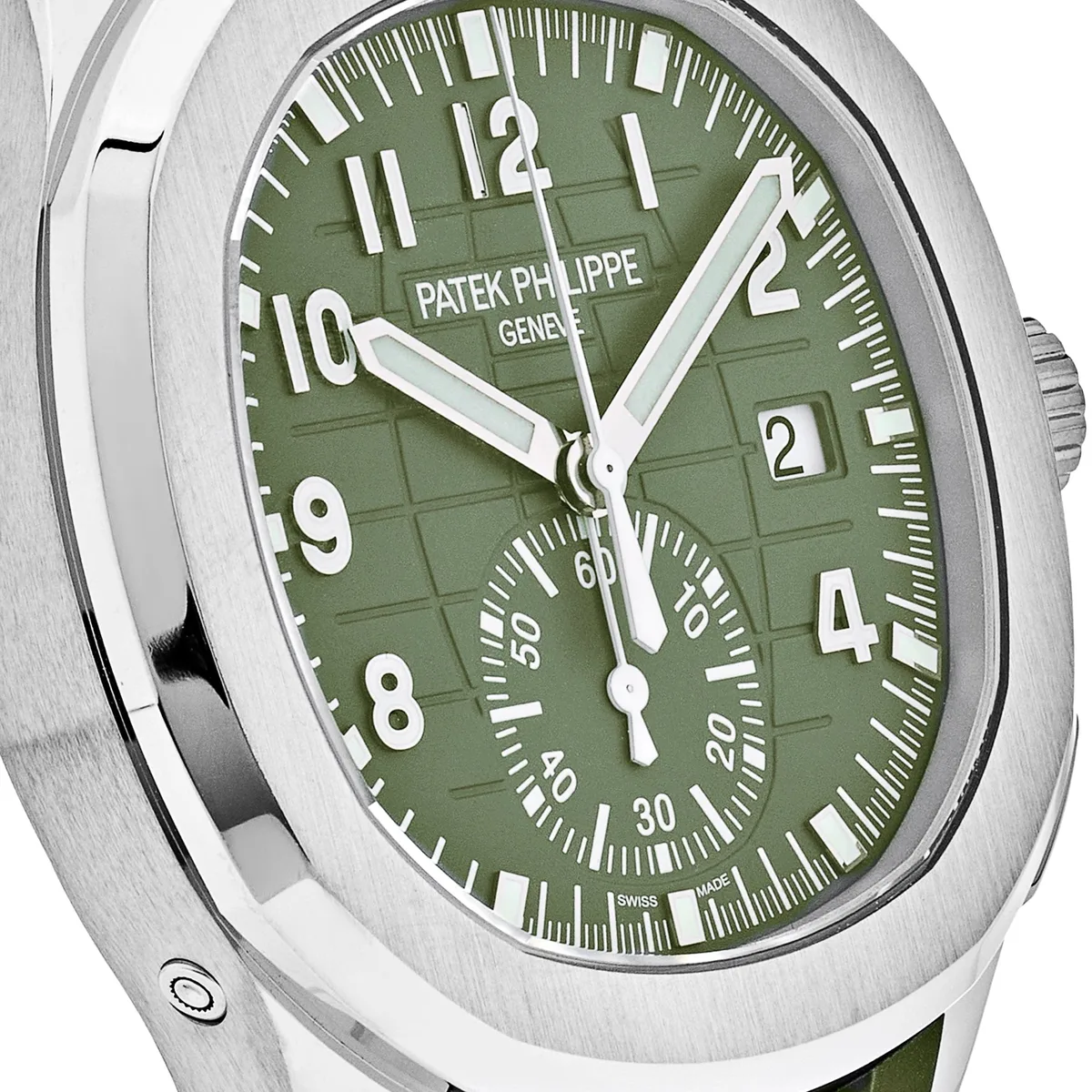 Patek Philippe Aquanaut 3285 V3 – Swiss Super Clone 5968G-010 Chronograph White Gold Khaki Green Dial (2023) — photo 4 of 9