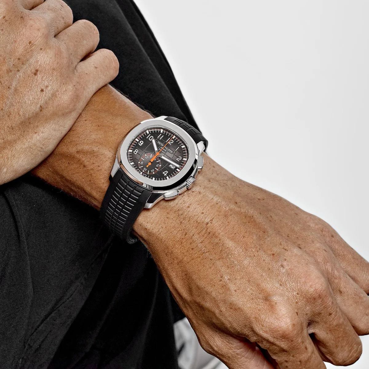 Patek Philippe Aquanaut Chronograph 3285 V3 – Swiss Super Clone 5968A-001 Stainless Steel Black Dial (2024) — photo 4 of 7