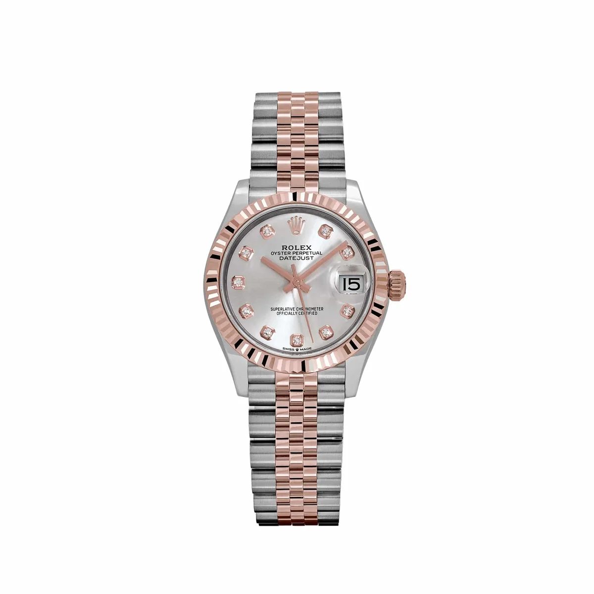 Rolex Datejust 31 278271 'Ladies' Stainless Steel Rose Gold Silver Diamond Dial (2024)