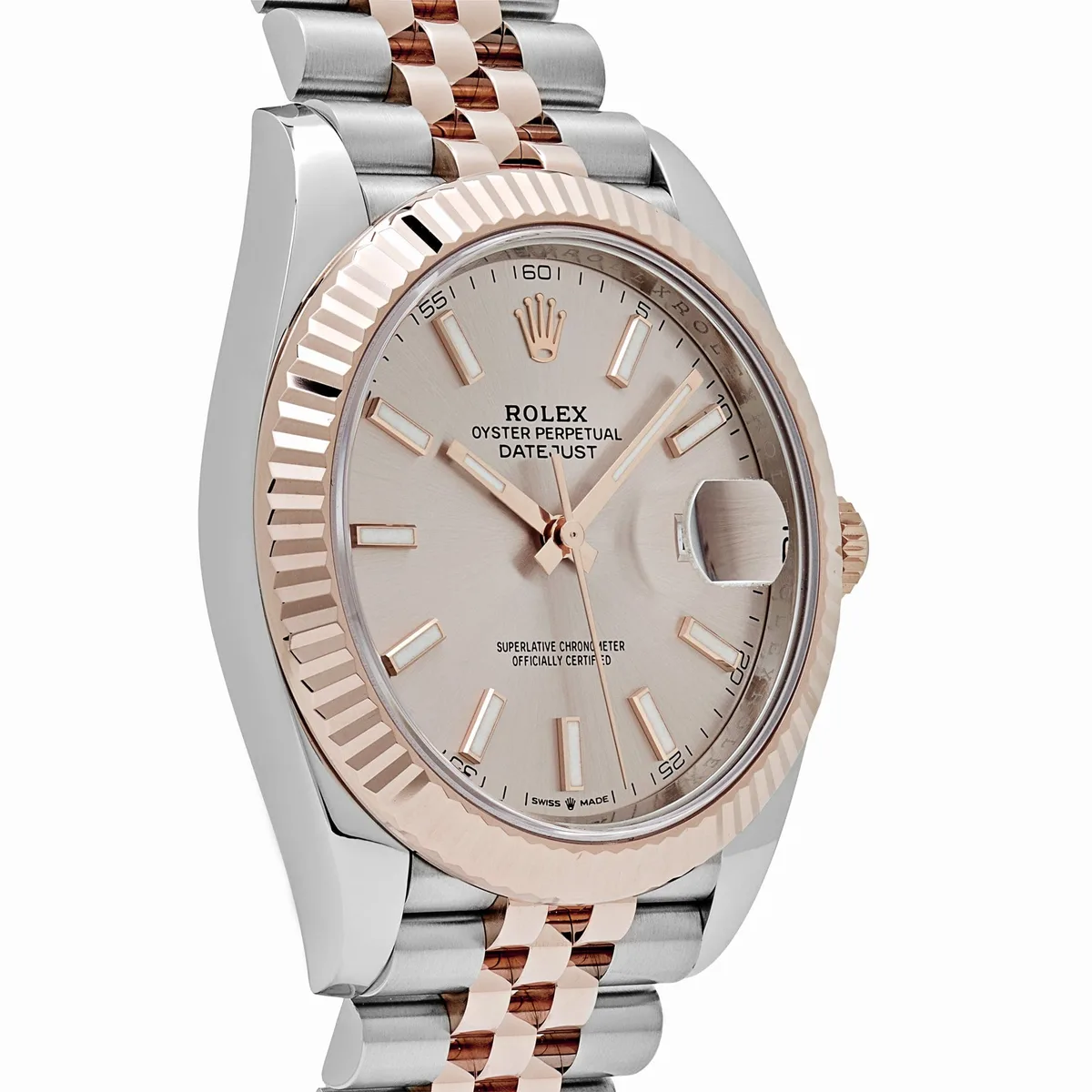 Rolex Datejust 41 126331 Rose Gold Stainless Steel Sundust Dial Jubilee (2024) — photo 4 of 9