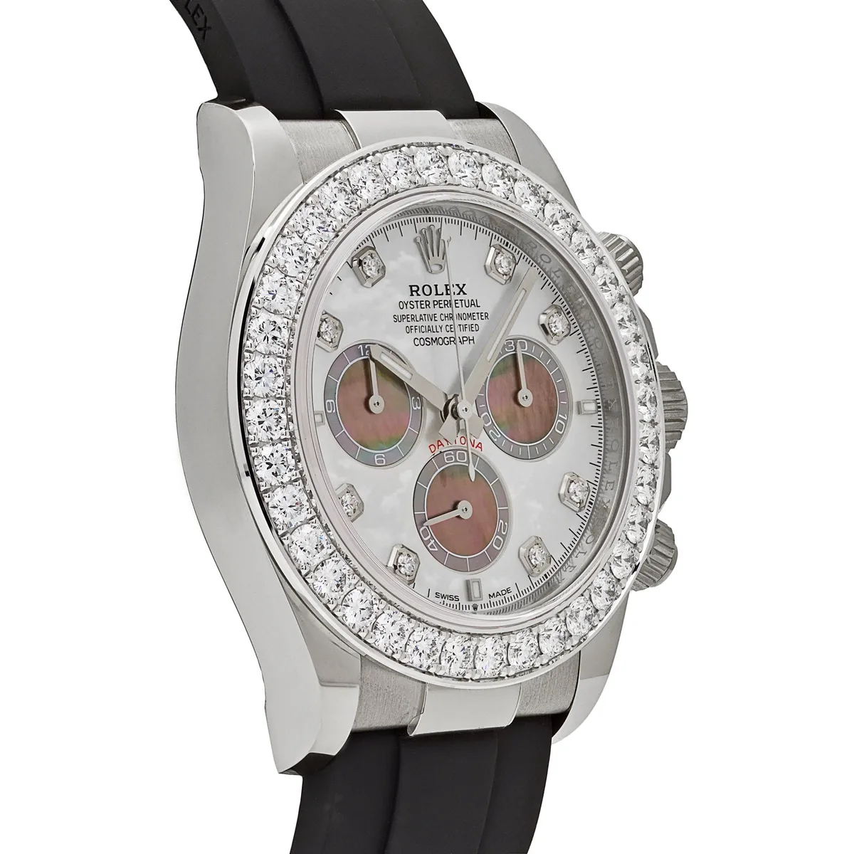Rolex Daytona 126589RBR White Gold Diamond Mother of Pearl Dial Diamond Bezel — photo 4 of 9