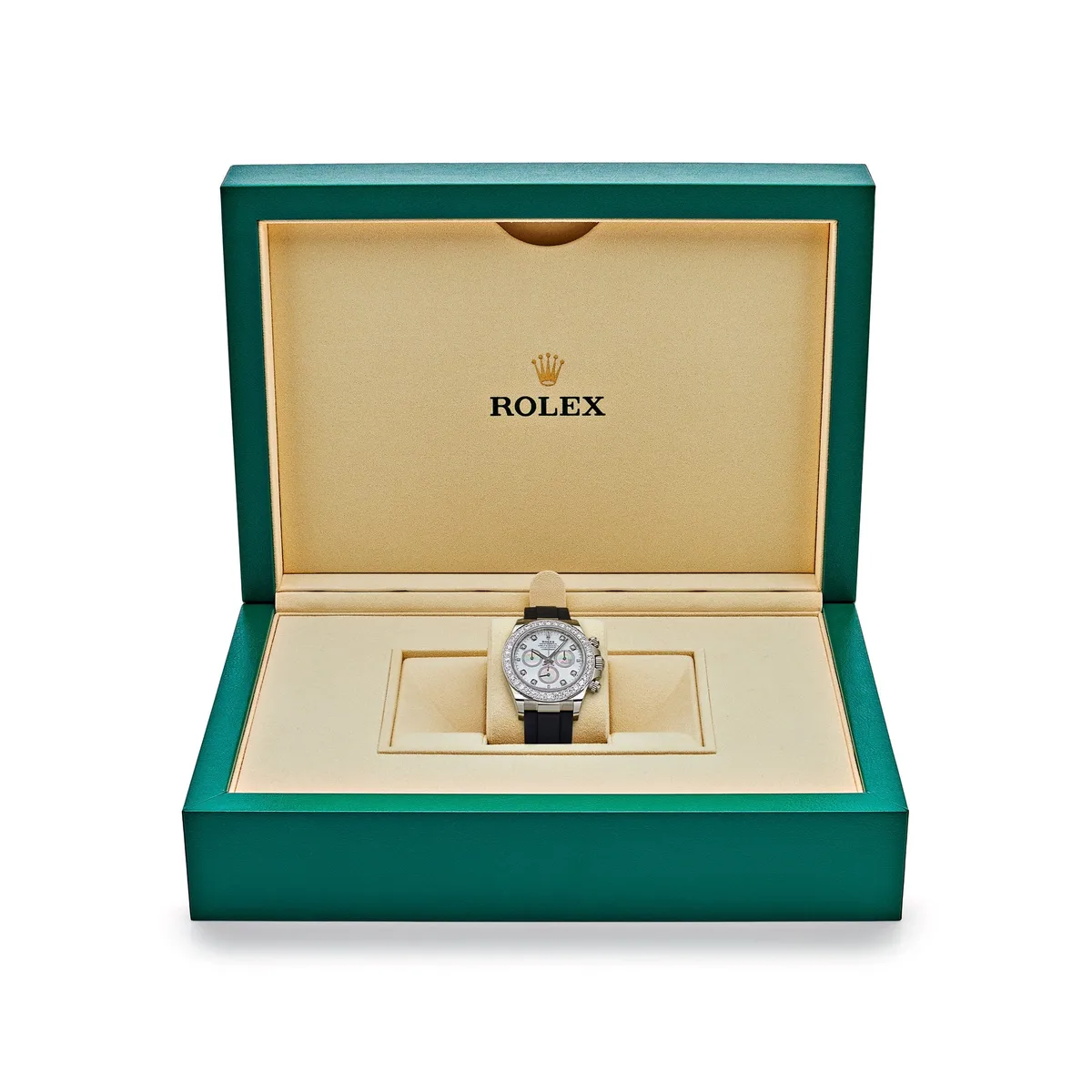 Rolex Daytona 126589RBR White Gold Diamond Mother of Pearl Dial Diamond Bezel — photo 7 of 9
