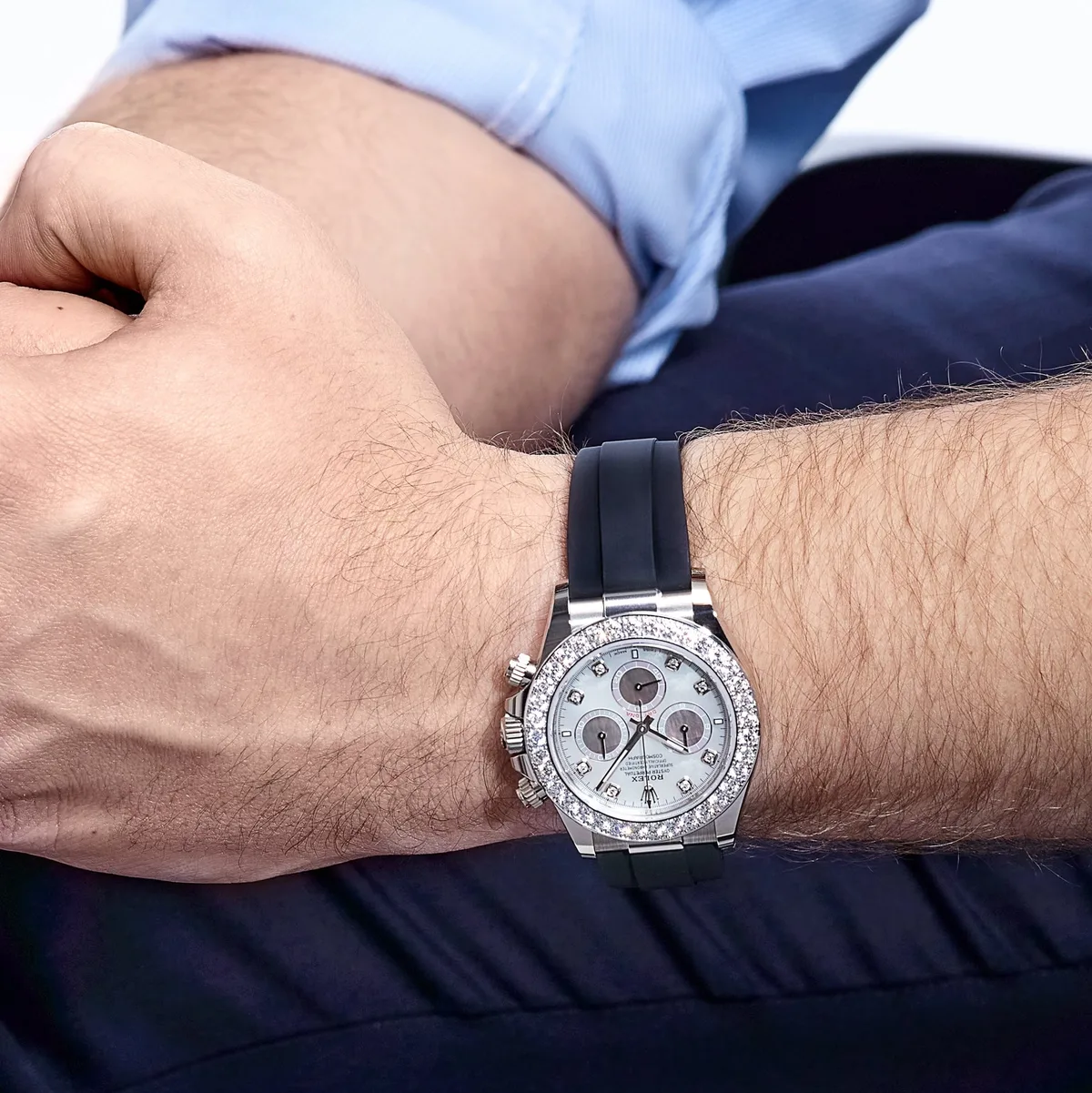 Rolex Daytona 126589RBR White Gold Diamond Mother of Pearl Dial Diamond Bezel — photo 2 of 9