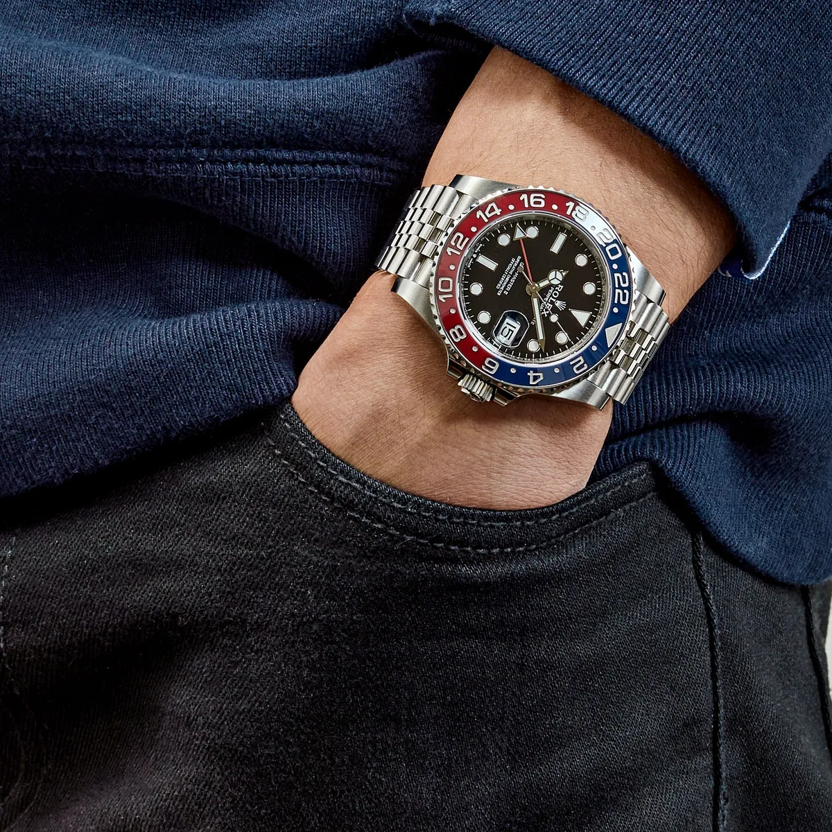 Rolex GMT-Master II 3285 V3 – Swiss Super Clone 126710BLRO 'Pepsi' Stainless Steel Black Dial Jubilee (2025) — photo 2 of 8