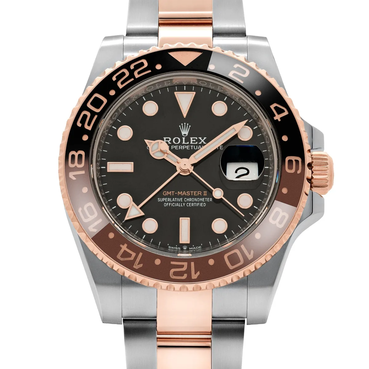 Rolex GMT-Master II 126711CHNR 'Root Beer' Stainless Steel Rose Gold Black Dial (2021) — photo 4 of 5
